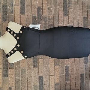 Trixxi rivited black bodycon dress, size 7